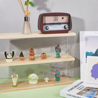 SUPERFINDINGS Vitrina de Acrílico 2 nivel Estante