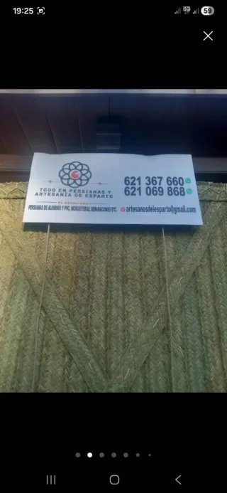 FABRICACIÓN DE CORTINAS DE ESPARTO  "EL SEVILLANO"