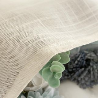 MIULEE Cortinas de Lino Cruzada Visillo Color Puro