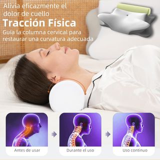 RUMMY Almohada ortopédica 2 en 1 de Espuma viscoel