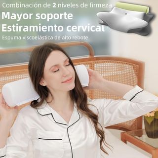 RUMMY Almohada ortopédica 2 en 1 de Espuma viscoel