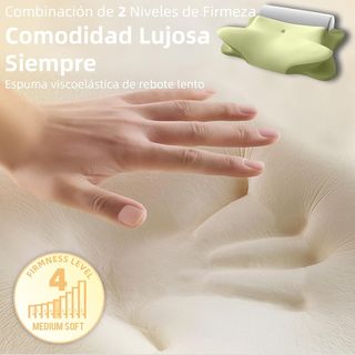 RUMMY Almohada ortopédica 2 en 1 de Espuma viscoel