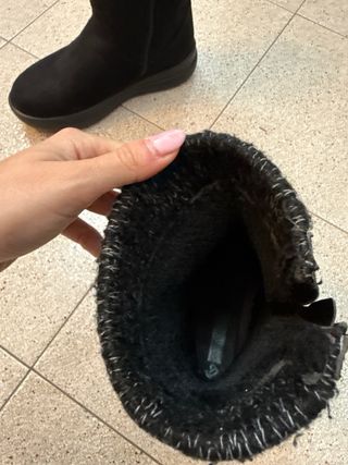 Botas negras mujer con tejido