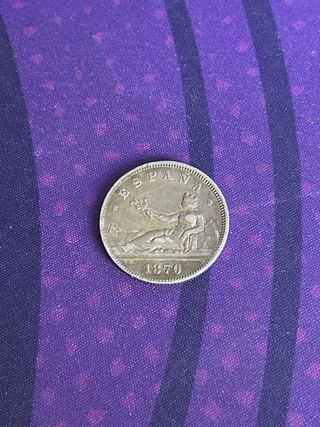 Moneda 2 Pesetas Plata 1870
