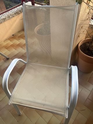 Sillas de terraza blancas (3 unidades)