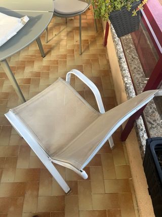 Sillas de terraza blancas (3 unidades)