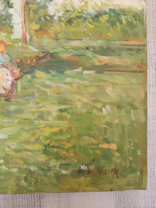 Pintura al óleo sobre lienzo paisaje