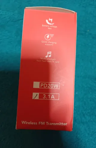 ADAPTADOR BLUETOOTH COCHE CARGA RÁPIDA PD 20W