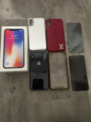 iPhone nergro con Accesorios