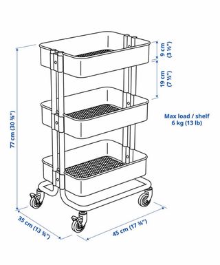 Carrito auxiliar blanco Ikea RASKOG