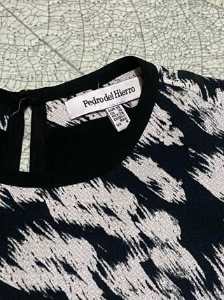 Vestido estampado blanco y negro