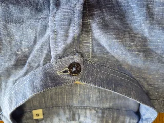 Camicia uomo lino 100% collo coreana