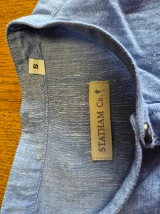 Camicia uomo lino 100% collo coreana