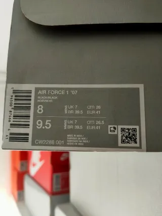 Nike Air Force 1 Negras Talla 41