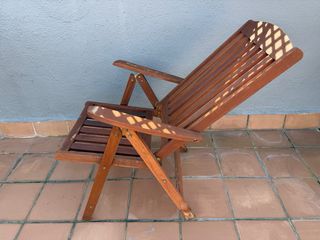 Tumbona de madera plegable