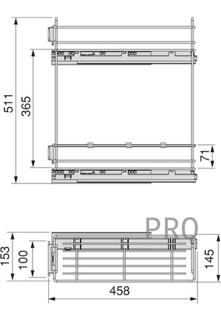 Carro botellero extraíble para mueble - Emuca