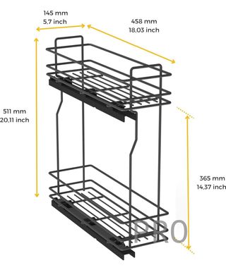 Carro botellero extraíble para mueble - Emuca