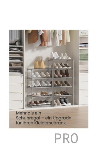 Zapatero abierto de 10 niveles, armario alto para zapatos