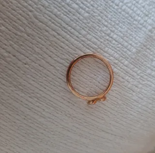 Anillo dorado con mariposa