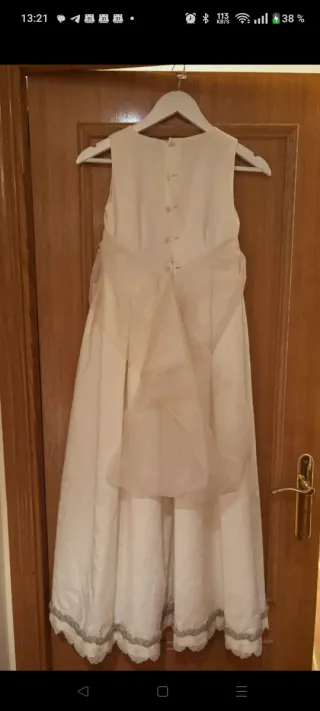 Vestido de comunión beige/blanco