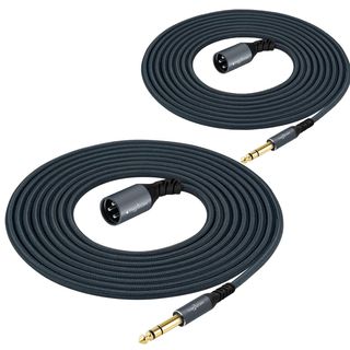 Twozoh Cable de Audio Jack de 6,35 mm a XLR Macho
