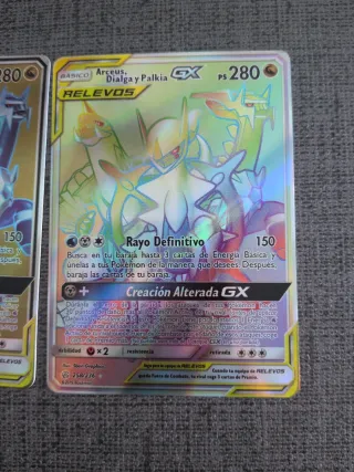 Cartas Pokémon Arceus, Dialga y Palkia GX