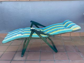 Tumbona de playa con cojín