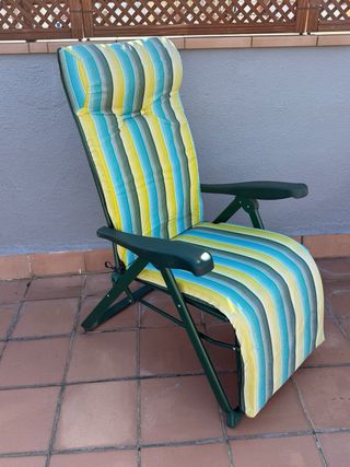 Tumbona de playa con cojín