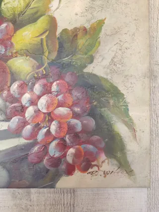 Pintura al óleo sobre lienzo, bodegón