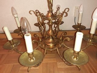 Lámpara de techo dorada