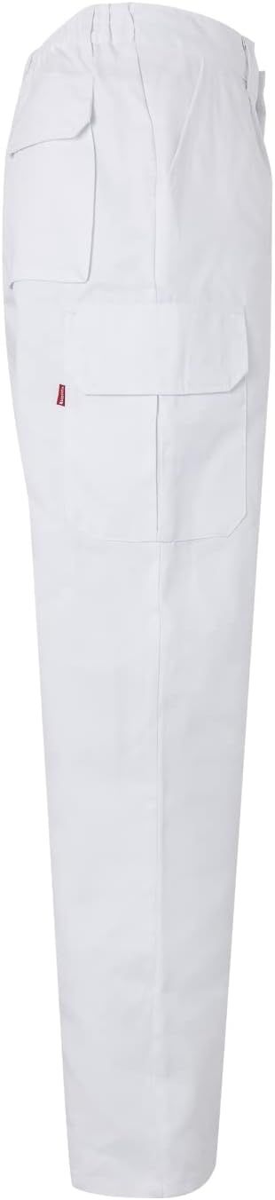 Velilla 345; Pantalón Multibolsillos, Color Blanco