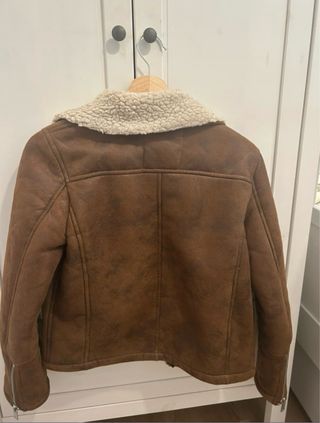 Chaqueta Borreguito Mango Mujer Marrón