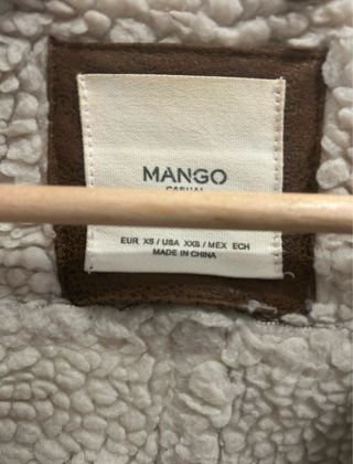 Chaqueta Borreguito Mango Mujer Marrón