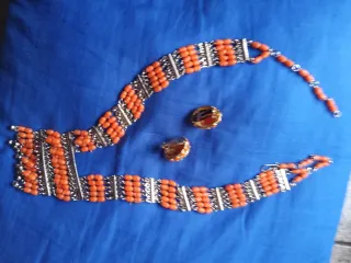 Parure corallo imitazione arancio