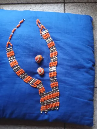 Parure corallo imitazione arancio