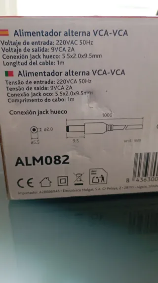 Cargador Nimo 9V 2A