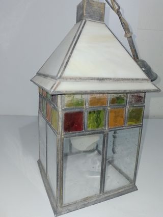 Farolillo Vidriera Colores Antiguo