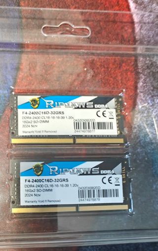32GB (2x16GB) DDR4 2400 SO-DIMM G.Skill Ripjaws –