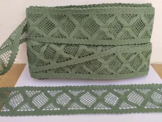 Entredos de encaje verde oliva