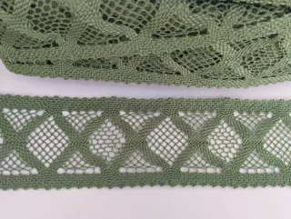Entredos de encaje verde oliva
