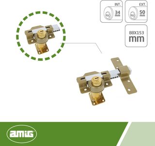 Amig - Cerrojo de Sobreponer con Cilindro Redondo