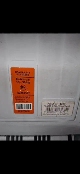 Silla coche Romer Kid II Roja