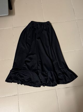 Falda Flamenca Negra Volantes