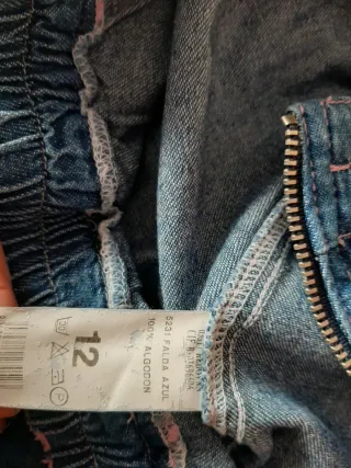 Falda vaquera, talla 12 años