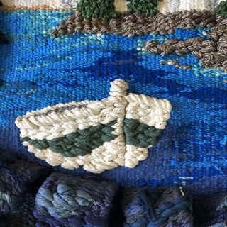 Tapiz artesanal macramé Cadaques vintage