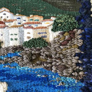 Tapiz artesanal macramé Cadaques vintage