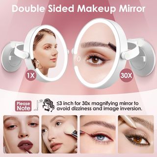 Espejo de maquillaje con iluminación y espejo cosm