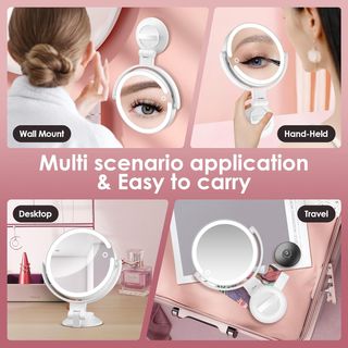 Espejo de maquillaje con iluminación y espejo cosm