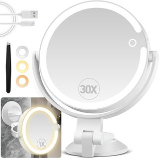 Espejo de maquillaje con iluminación y espejo cosm