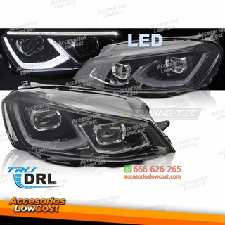 FAROS FULL LED LUZ NEGRA compatible con VW GOLF 7